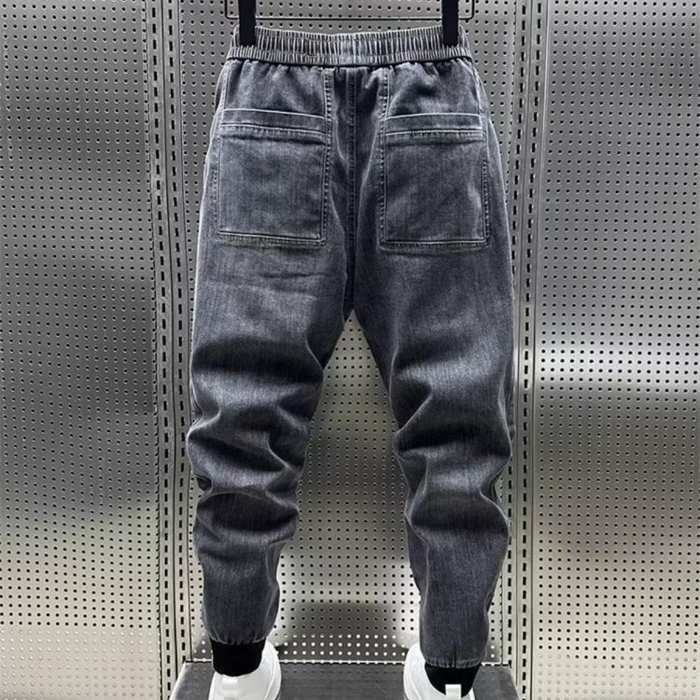 Fashion 2026 New Spring Autumn Loose Men's Drawstring Big Boy Jeans Denim Jeans Casual Elastic Waist Yk2 Streetwear Pants