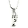 Retro Musical Instrument Trumpet Neck Chain For Women Men Stainless Steel Silver Color Hiphop Fashion Necklace Jewelry Gifts