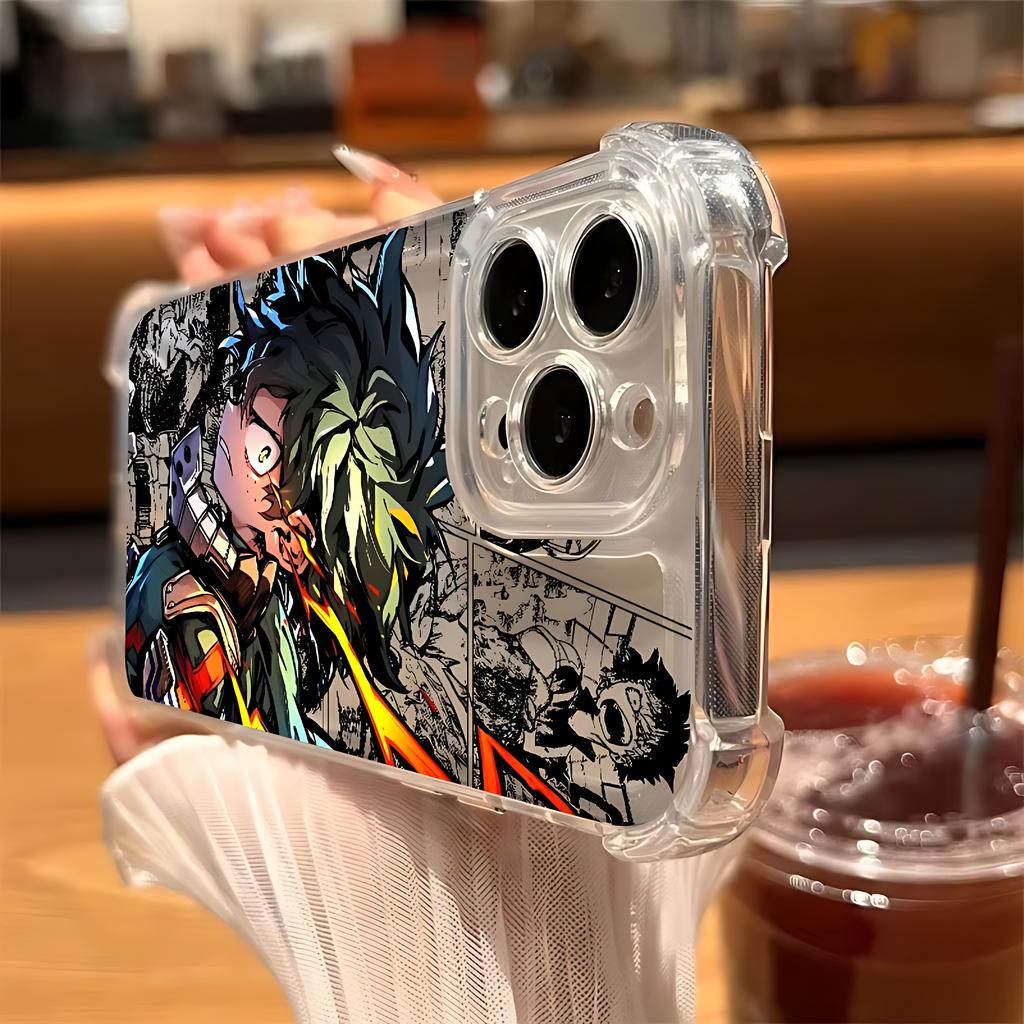 My Hero Cool A-Academias Phone Case For Samsung Galaxy S25 S24 S23 S22 S21 S20 Note20 Edge FE Ultra Plus 4G 5G Clear TPU Cover