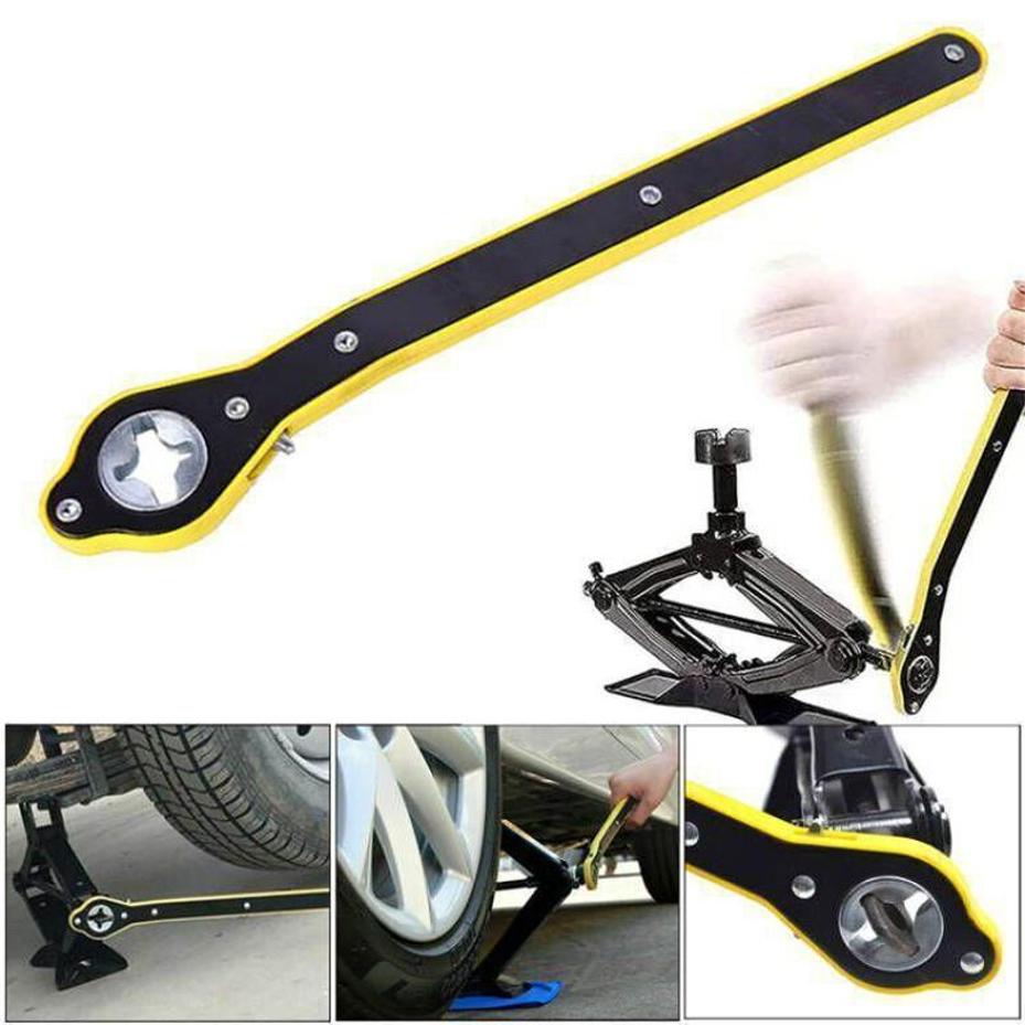 1 Pcs Car Jack Labor-saving Wrench Extended Rocker Type Car Tire Changing Tool Set Ratchet Wheel Gold Jack Accessory