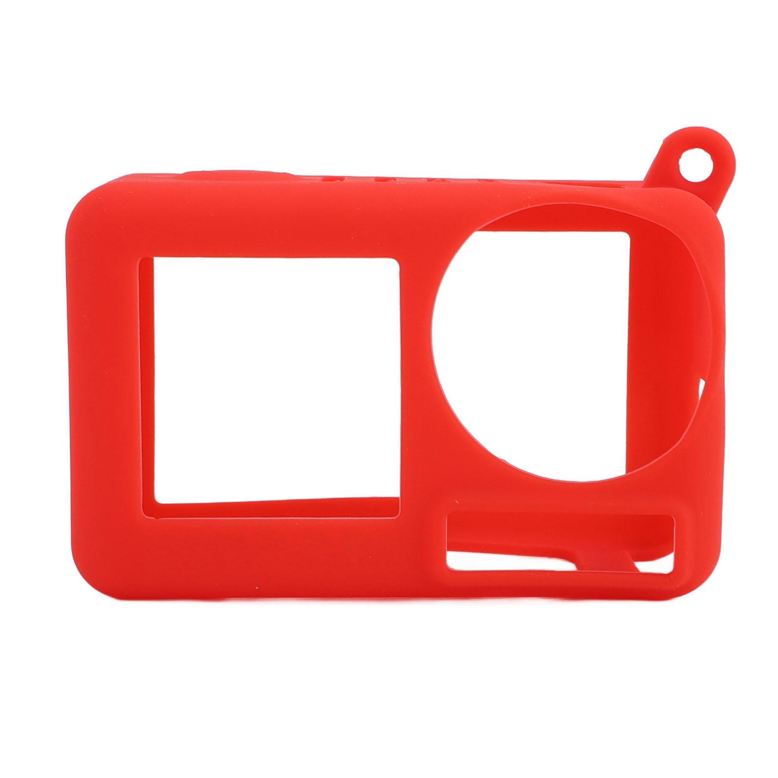 

Защитный чехол для экшн-камеры с ремешком против потери, силиконовый чехол против царапин для Action 5 Pro красный