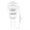Spolknapp för toalettcistern, 38 mm ventil tillbehör lägenhet
