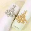 6Pcs Christmas Napkin Rings Xmas Tree Ornaments Christmas Home Kitchen Dinner Table Decoration New Year Party Supplies
