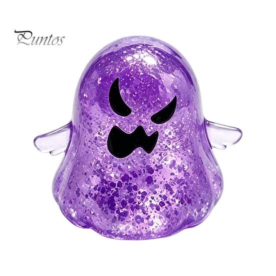 Glitter Ghost Toy Halloween Stress Relief Toy, Spooky Squeeze Sensory Clear Fidget for Focus and Relaxation