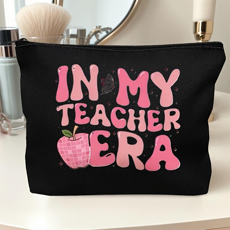 A My Teacher's Cosmetic Bag.- Multifunctional Zipper Pouch, Jewelry Storage Bag, Perfect Travel Zipper Small Storage Bag.