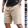 Pantaloncini Casual in Velluto a Coste da Uomo Vestibilità Classica Vita con Coulisse Pantaloncini Estivi Rilassati con Tasche per l'Uso Quotidiano