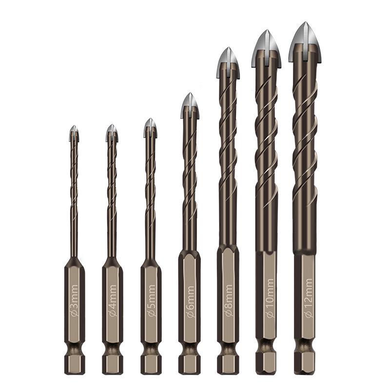 Hex Shank Spiral Flute Drill Bit for Ceramic, Glass, and Tile