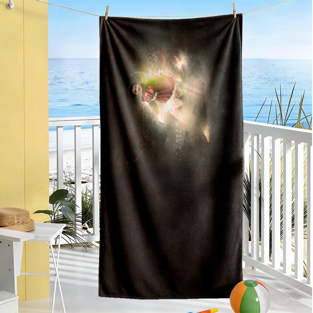 Rugby Player Action Beach Towel Quick-Dry Soft Microfiber Comfortable Lightweight Suitable for Swimming, Gym, Camping, Yoga Vacation