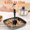 VOOZOMO Meat Chopper & Potato Masher with 5 Blades, Heat-Resistant Nylon Kitchen Utensil, Safe for Non-Stick Pans, Ideal for Beef & Turkey