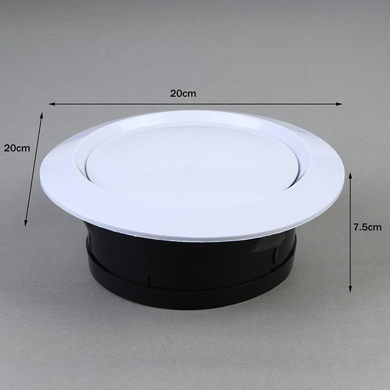 Verstelbaar Rond Luchtrooster Afzuigklep 75-200Mm Luchtrooster Afzuigklep Rooster Wandmontage Plafond Luchtrooster Afdekking