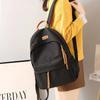 Denní Cestovní Školní Batohy Velké Kapacity Dámské Jednobarevné Ramenní Batůžky Nylonový Zip Nákupní Ruksaky