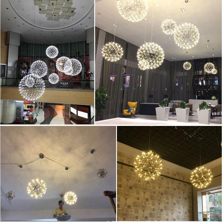 Golden Sparkle Chandelier for Shopping Malls, Hotels, Bars, Clothing Stores, Cafes, Stairs, & Restaurants