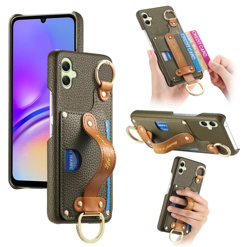 Luxury Wrist Strap Wallet Leather Case for Samsung Galaxy A35 A55 A05 A05S A54 A53 A34 A33 A32 Card Holder Back Cover