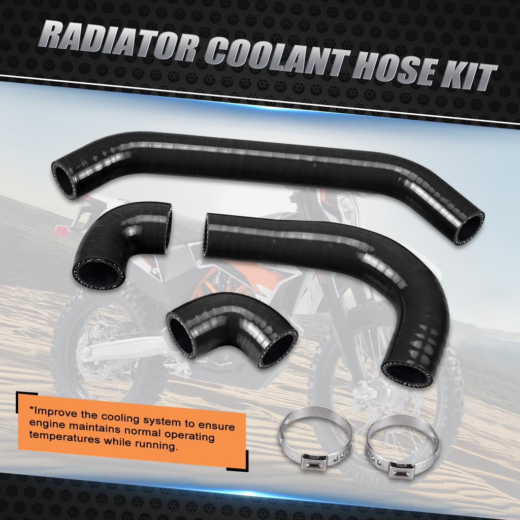 NICECNC For GasGas 2024 EC 300 EC 250 MC250 EX 300 EX 250 Silicone Radiator Coolant Hose Clamps Kit For KTM EXC 300 EXC 250 XCW
