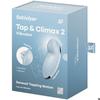 Vibrateur - SATISFYER - TAP &amp; CLIMAX 2 - Silicone doux - 11 programmes de vibrations - Bleu