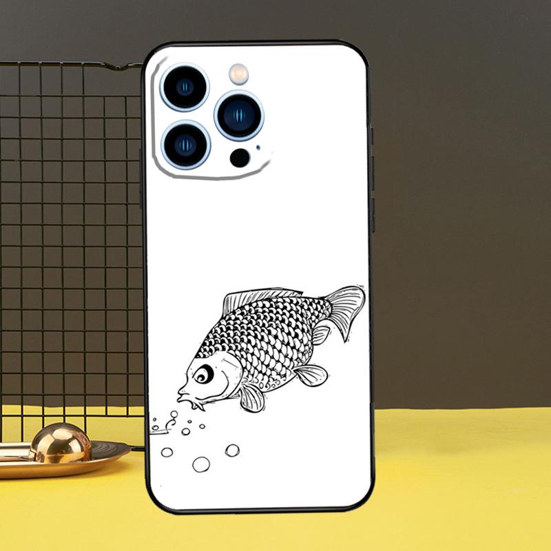 Carp Fishing Fish Case For iPhone 13 12 11 14 Pro Max XS Max XR X 6S 7 8 Plus SE 2020 Back Cover Phone Case