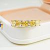 Wosikate Lightly Luxury Claw-Set Yellow Zirconia High-Carbon Diamond Engagement Ring For Women Fashion Jewellery Finger Ring