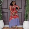 Europe, America, 2026 Summer Africa Bohemian Print Long Dress Elegant Temperament Versatile Short Sleeve Skirt