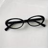 Black Oval Framed Glasses for Women's Y2K Retro Narrow Shaped Glasses for Girls