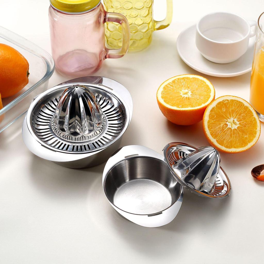 Espremedor de Cítricos Portátil de Aço Inoxidável - Prensa Manual para Limão e Laranja