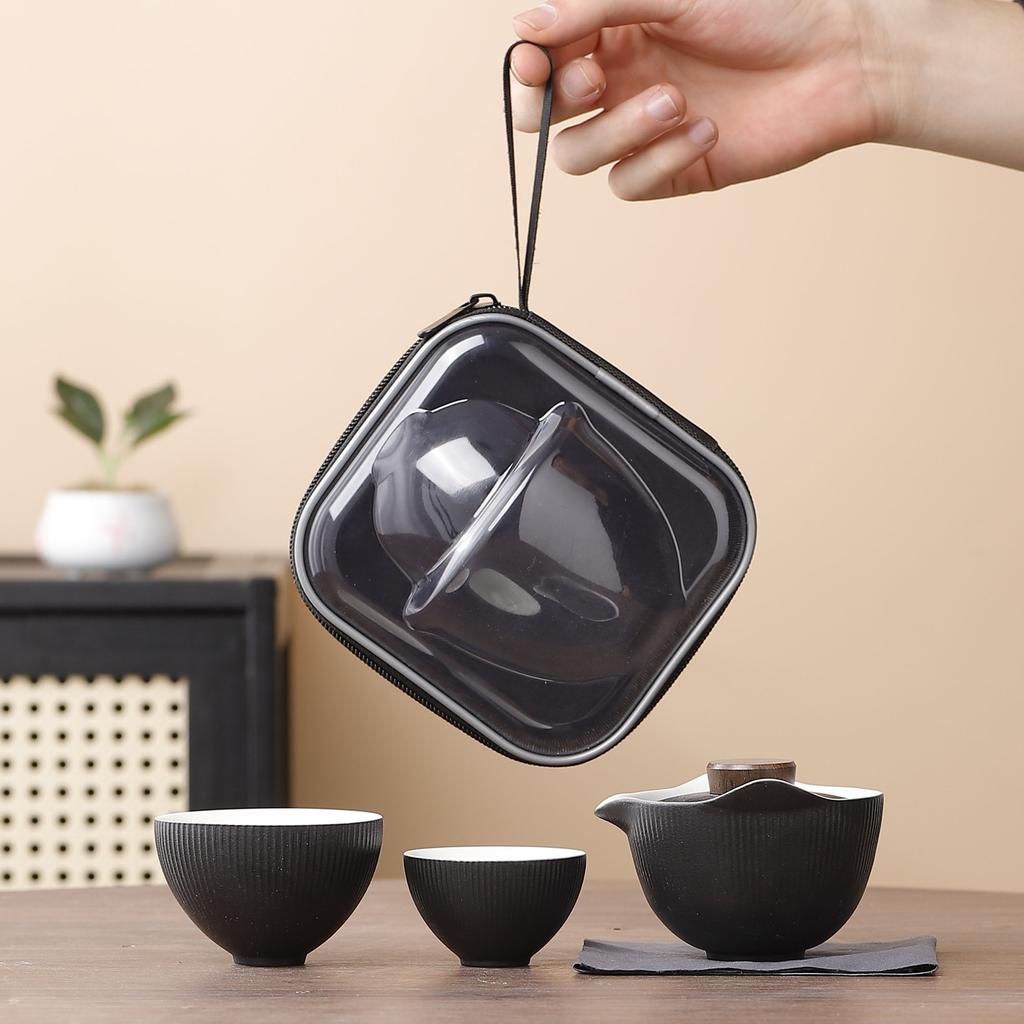 National tide festival gifts gradual change ceramic teapot outdoor camping a pot of four cups travel tea set small set