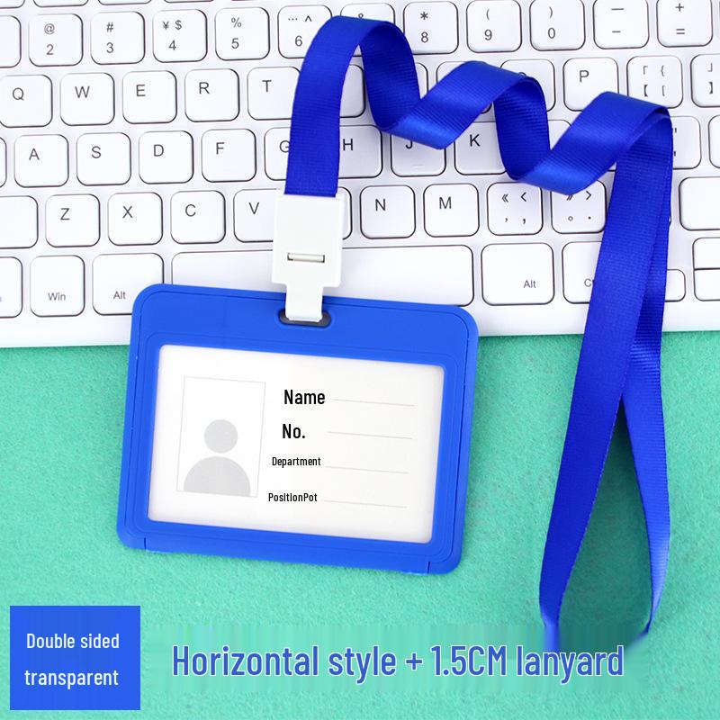 Youhe 6076 Employee ID Badge Holder with Lanyard, Customizable Work ID Card Holder.