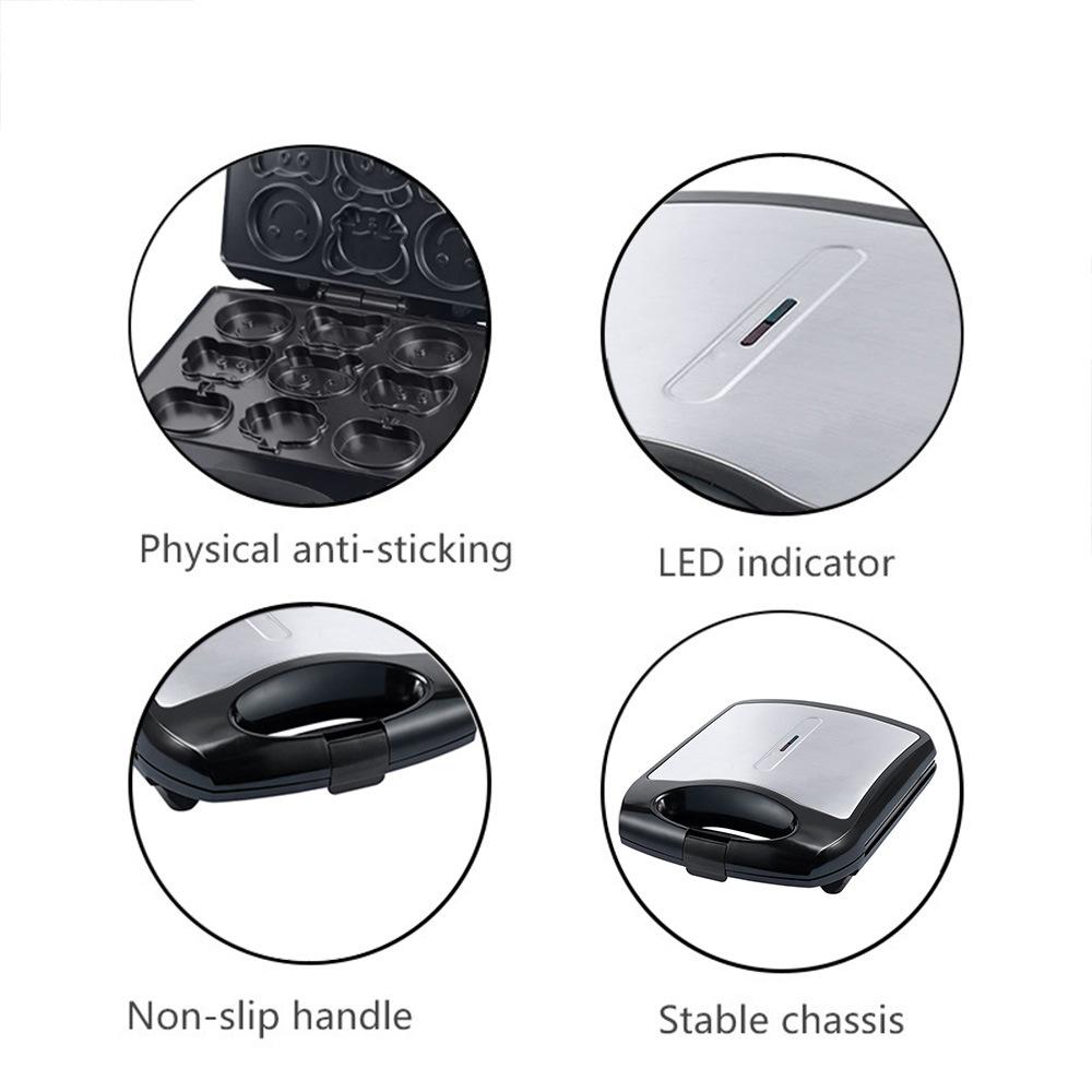 Cake Maker Bread Maker 1PC Baking Dessert Waffle Sandwich Maker Breakfast Maker Kids Cartoon Pattern Cake Home Portable