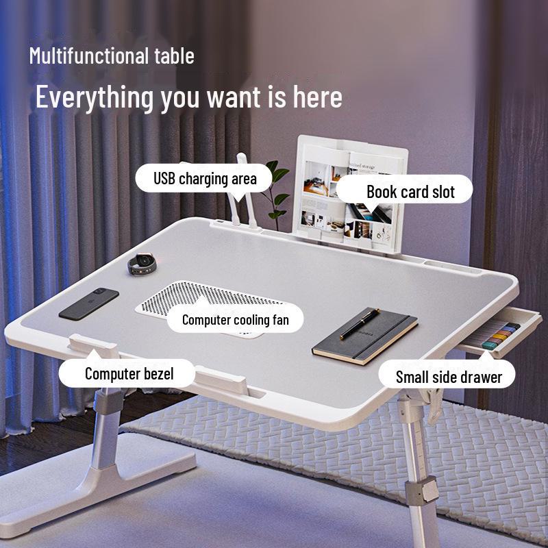 Foldable Bedside Adjustable Laptop and Study Table for Dorm or Bay Window