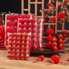 Flocked Small Lantern Hanging Bonsai Red Lantern Pendant Outdoor Living Room Spring Festival Festive Red Lantern Decoration