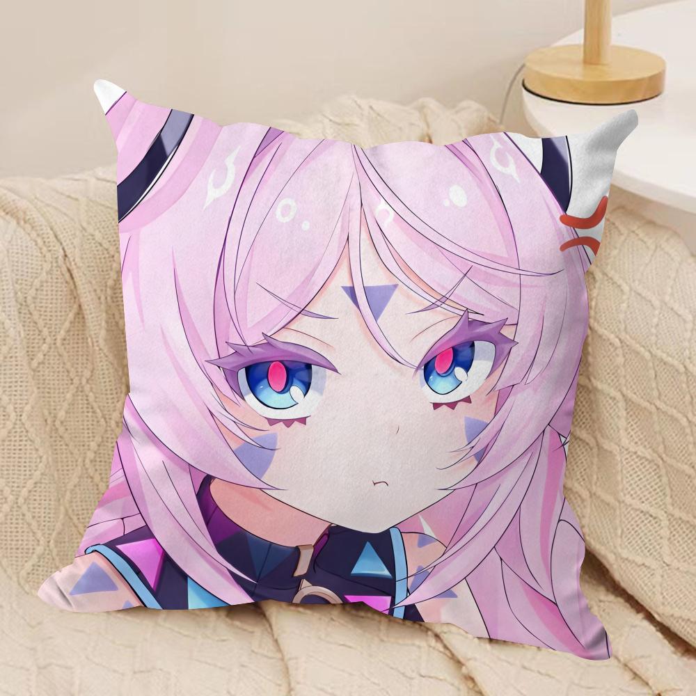 Genshin Impact Citlali Sexy Cushion Cover Silky Short Plush Invisible Zipper Dustproof Sofa Pillow Case for Home Decor