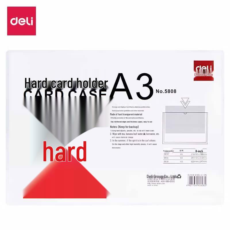 Deli 5808 Rigid PVC Horizontal A3 Document Holder
