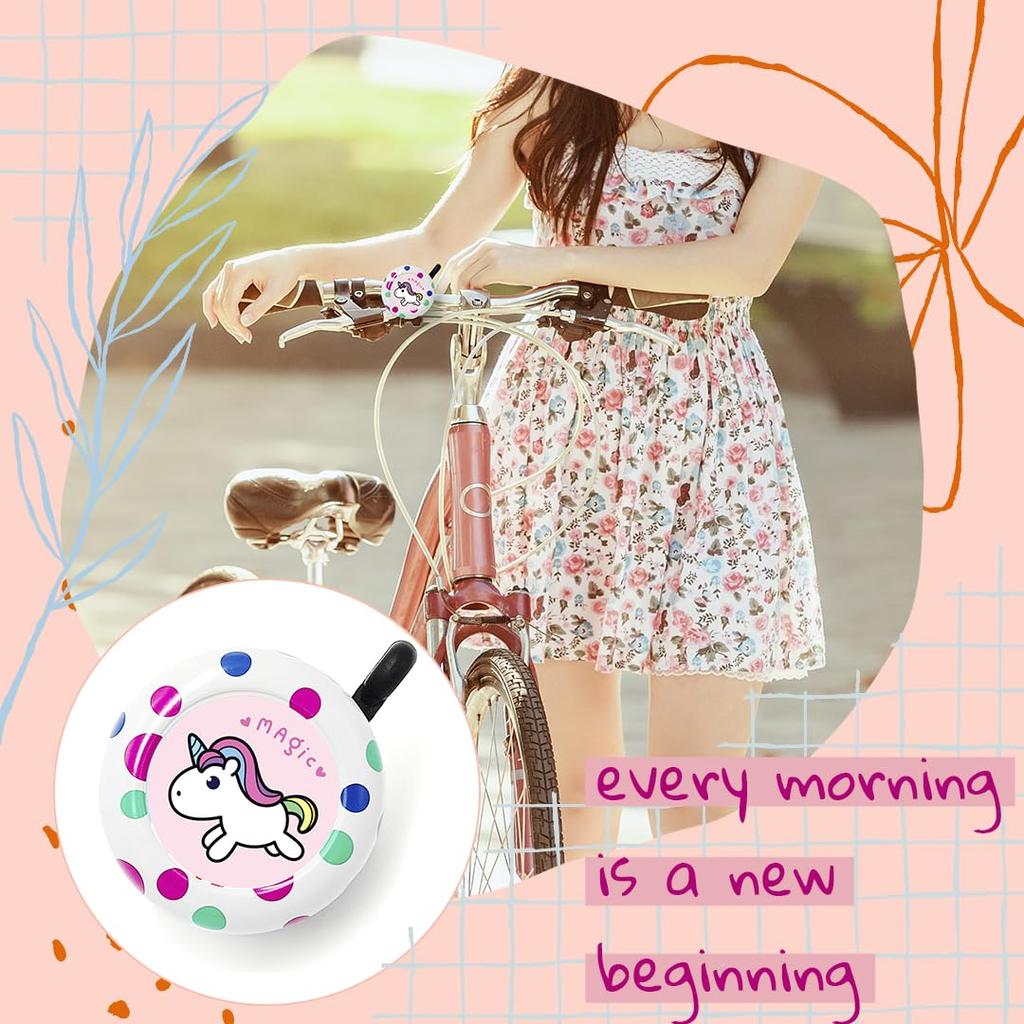 ONIPAX Loud Bicycle Bell with Colorful Animal and Cartoon Adorable for and Cycling Designs, Kids, Girls, Boys,