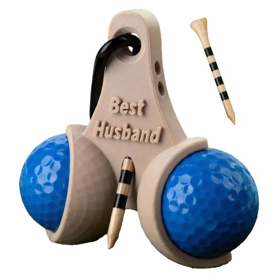 3D tištěný držák na golfové míčky s klipem Pojme 2 golfové míčky a týčka Nosič Organizér Úložný stojan Golfové příslušenství Muži Ženy Dárek pro golfistu