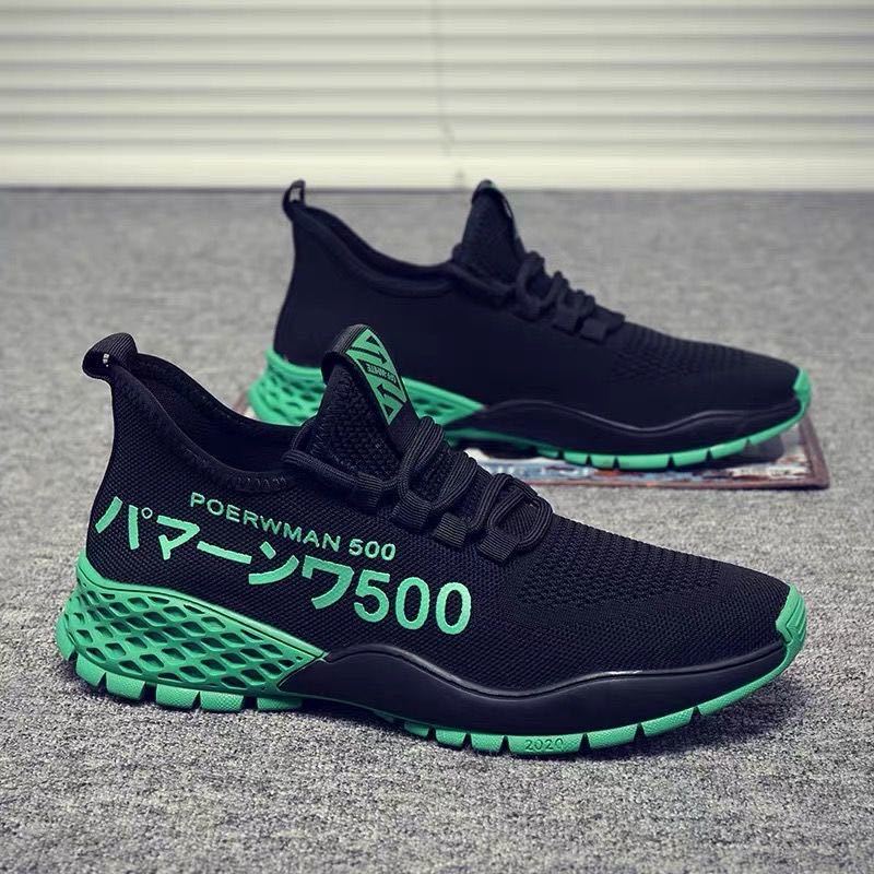 Men's net shoes new spring breathable light casual shoes men's Korean version summer running trendy shoes men's small black shoes