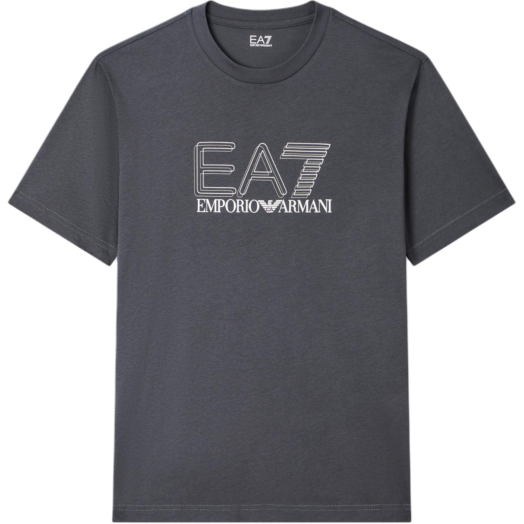 Emporio Armani EA7 Cotton Logo Reflective Crew Neck T-Shirt Men tops 7M001307-AF10375-U8111 S