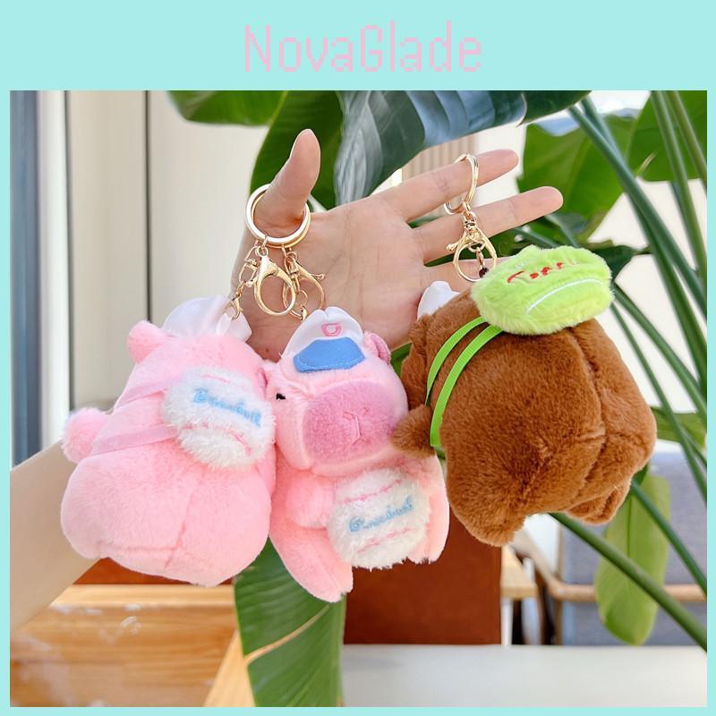 Adorable Capybara Plush Keychain Cartoon Doll For Couples Creative Backpack Charm Gift