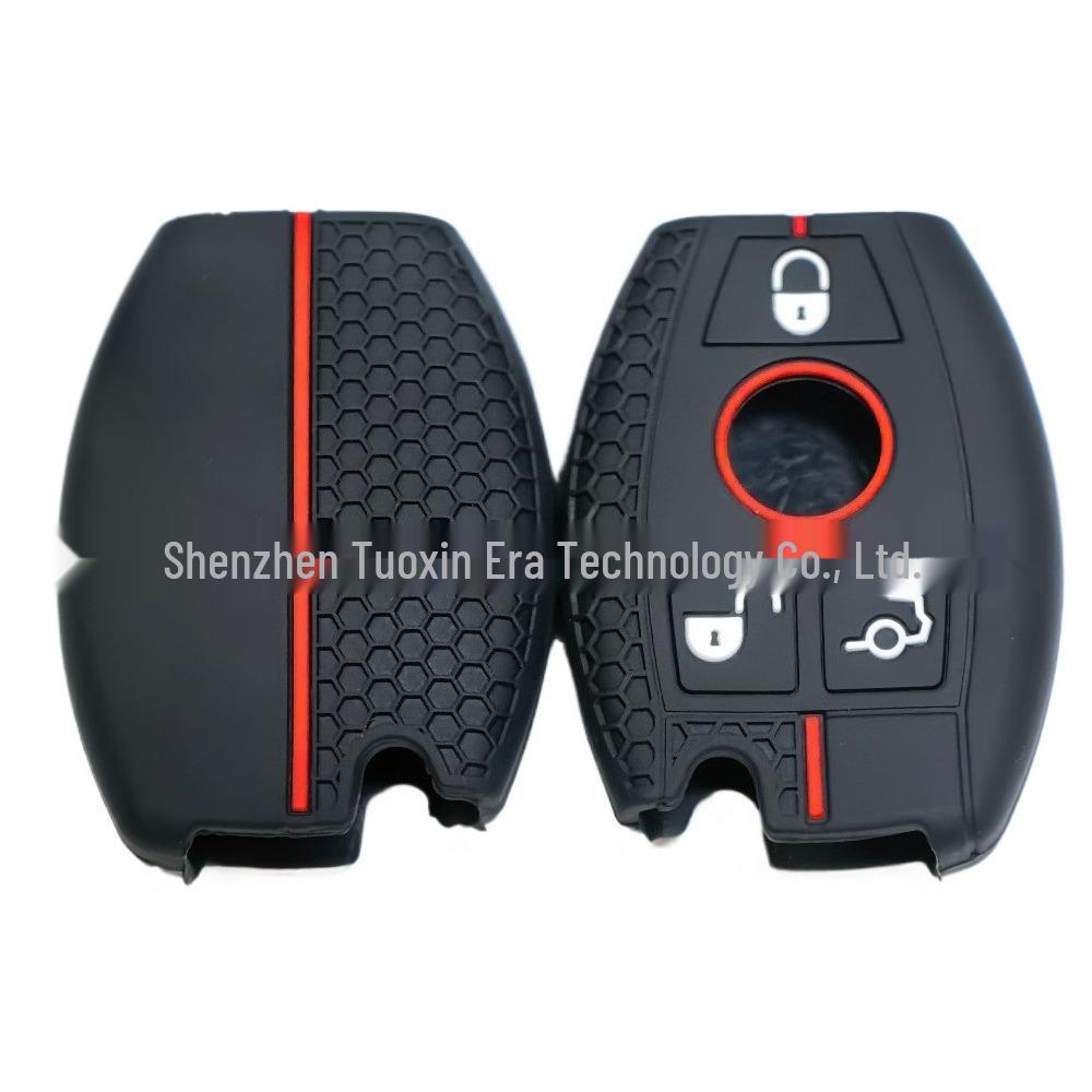 Silicone Honeycomb Car Key Cover for Mercedes C260, E-Class, S400, R350, GL450, GLK300L