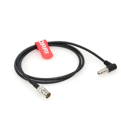 DRRI Hoge Dichtheid BNC Vrouwelijk naar Haakse Coaxiale Kabel voor DekTec Apparaten Blackmagic Video Assist 12G Micro-BNC 5"