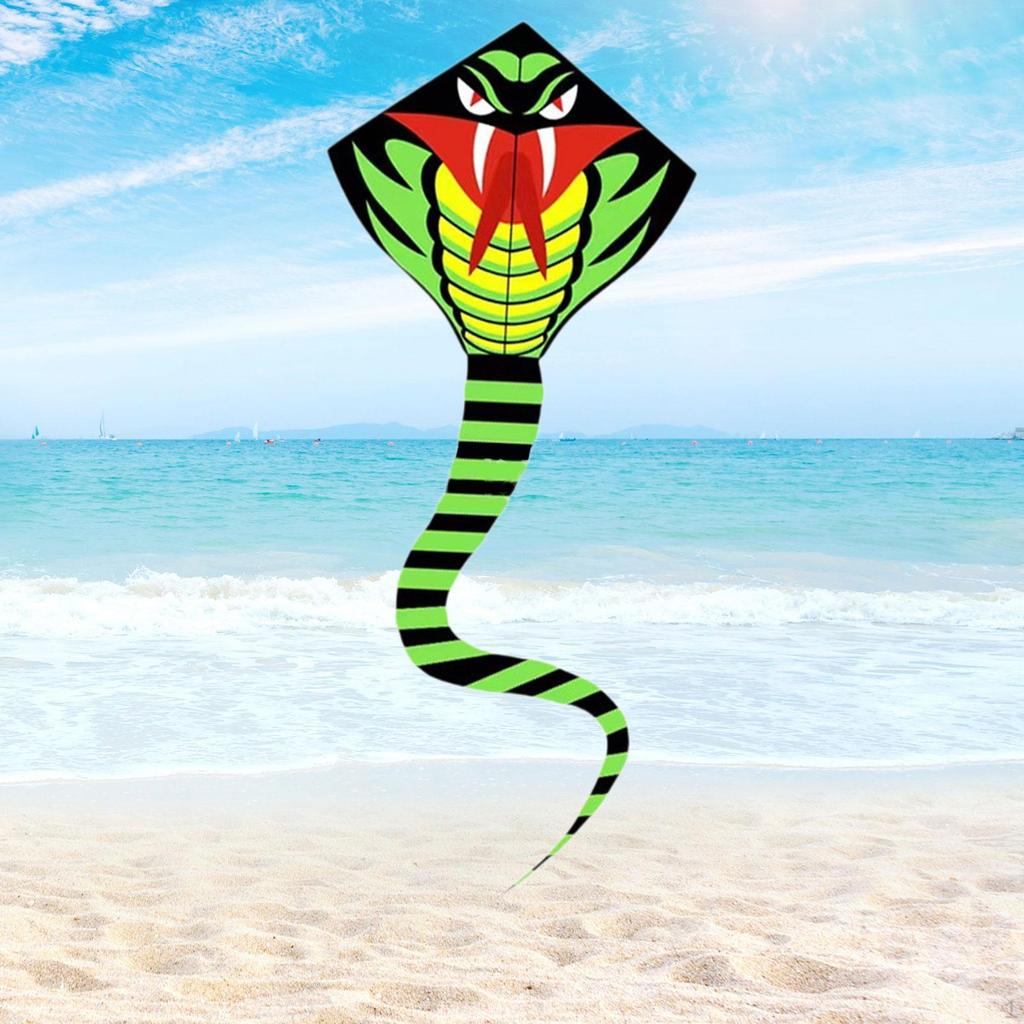 Drachen in Schlangenform Extra Groß Aktivität Einfache Steuerung Flugspielzeug Einleiner für Hinterhof Kinder