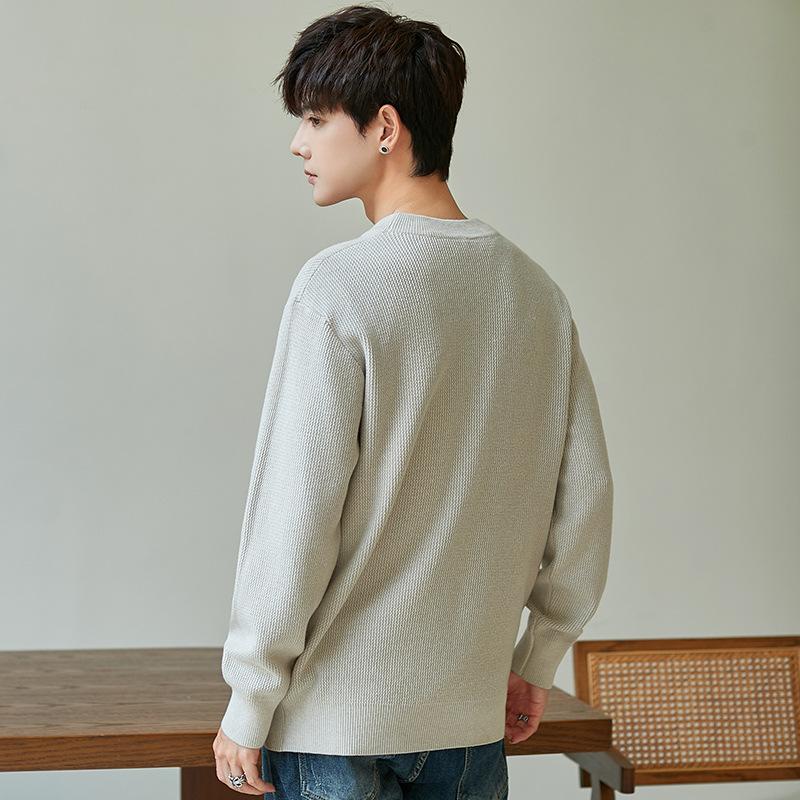 Men's Spring, Autumn and Winter New Pullover Korean Version Versatile Loose Crew Neck Premium Sweater