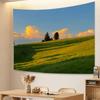 Scenic Hillside Tapestry Golden Field Wall Art Pastoral Landscape Room Decor Serene Landscape Living Room Tapestry