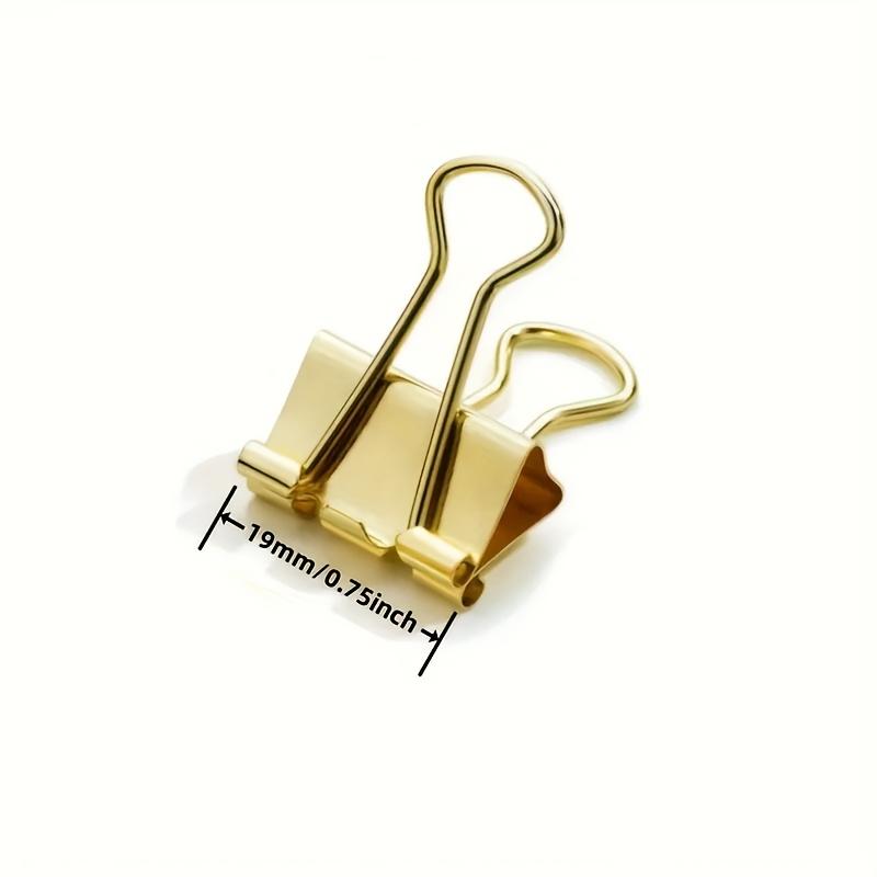 50Pcs Gold Metal Clip - Office and Home Compact Rugged Folder