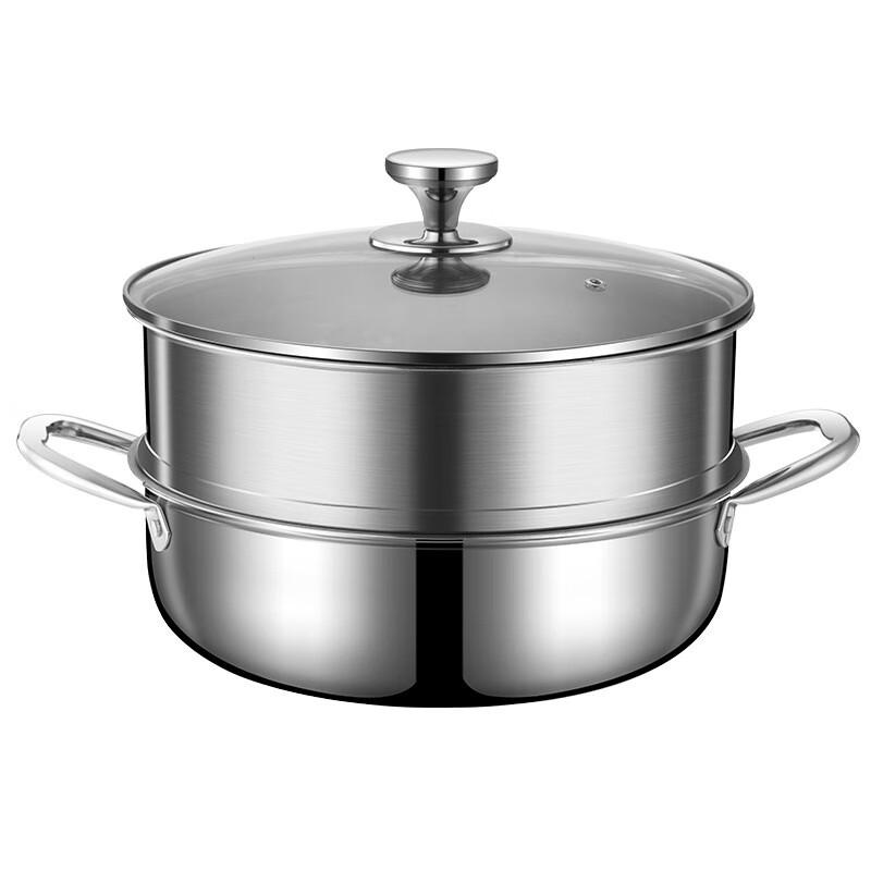 

Wutuo Stainless Steel Honeycomb Non-Stick Pot with Steamer