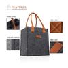 6 Bottle Wine Carrier with Divider Felt Wine Storage Tote Bag Portable Wine Gift Bag Red Wine Storage Box with Handle
