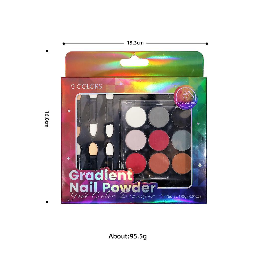 Nail Art Gradual Change Powder Solid State Magic Mirror Powder Combination Dopamine Glitter Explosive Glitter Aurora Powder Pat Powder Set