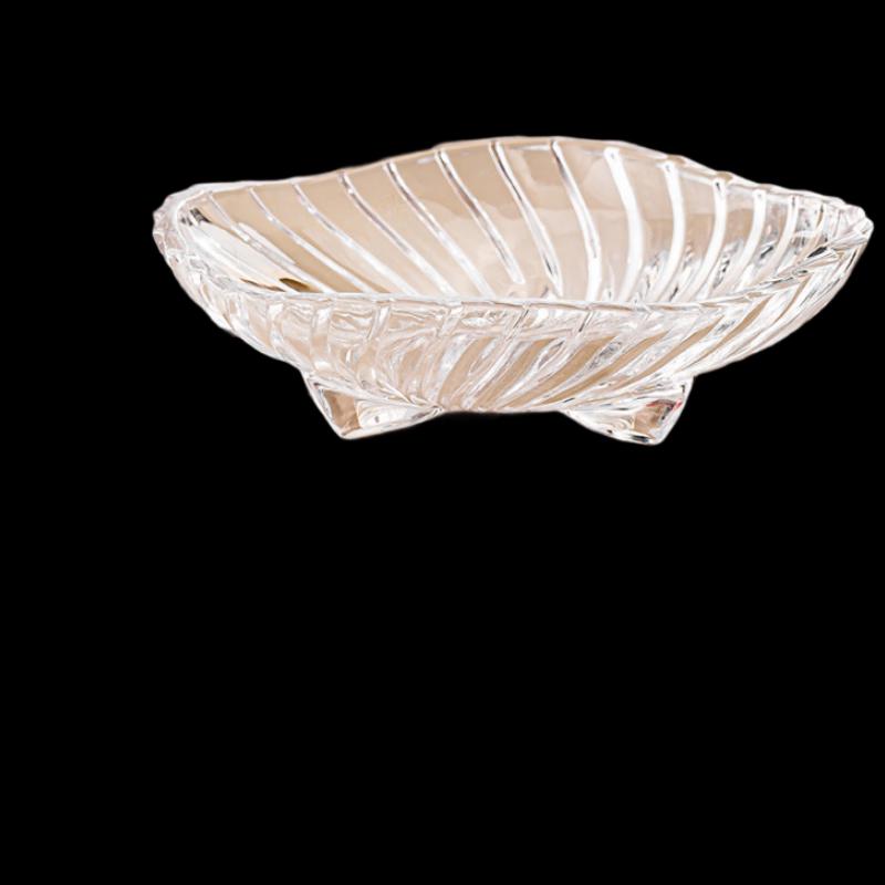 Flavinmci European Crystal Glass Triangular Fruit Plate