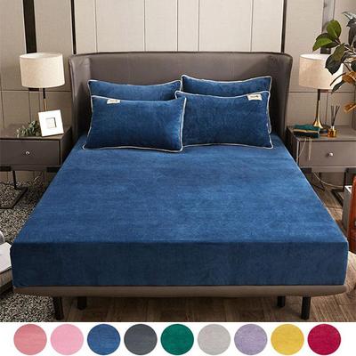 Velvet Mattress Cover Queen/King Sheet Protector Fit Zimní potah matrace Protiskluzový Twin