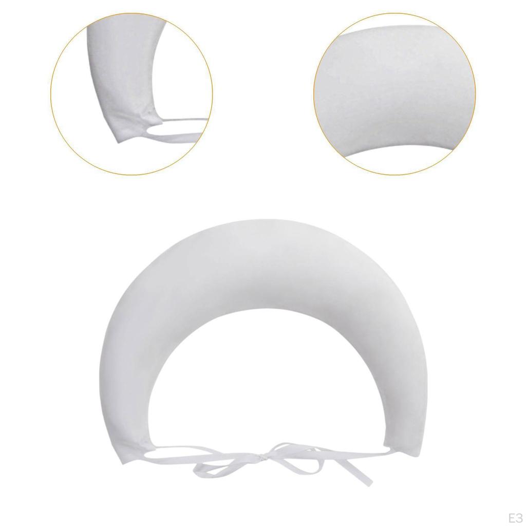 Women White Bustle Roll Skirt Support Petticoat Elizabethan Pad Style A