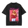 2026 Hete Hilary Duff Nieuw Album Poster Print T-shirt Mannen Vrouwen Vintage Gewassen Katoen Streetwear Mode Oversized Top Zomer Nieuwe Top Korte Mouw T-shirt