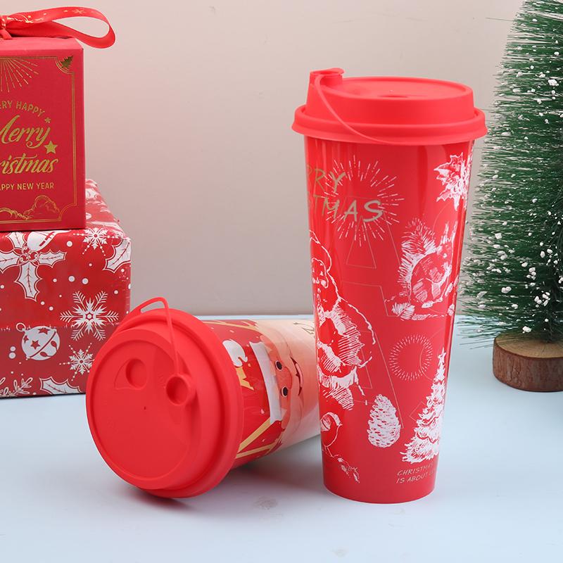 Cute Cartoon Christmas Gift Pp Plastic Mug Household Water Cup Office Cup Companion Gift Coffee Cup Birthday New Year Gift